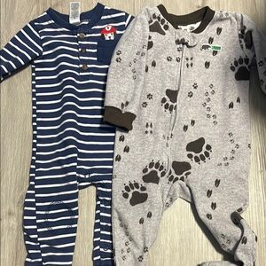 4/$20 Striped and Paw Print Kids One Pieces